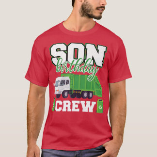 Son Birthday Crew Sopor Lastbil-familjen Matching  T Shirt