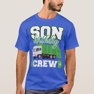 Son Birthday Crew Sopor Lastbil-familjen Matching  T Shirt