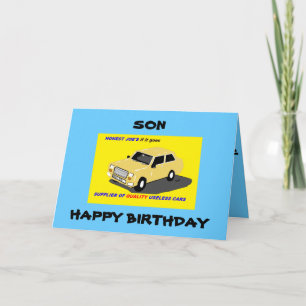 SON BIRTHDAY FUNNY KORT