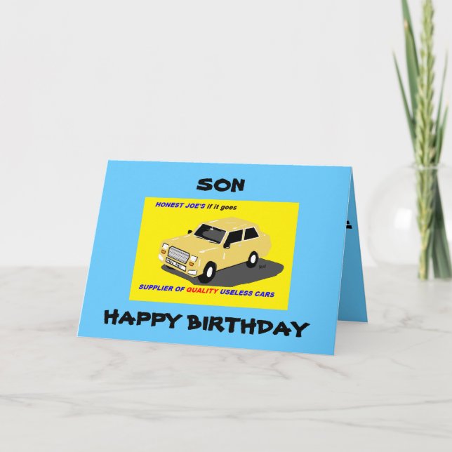 SON BIRTHDAY FUNNY KORT (Framsida)