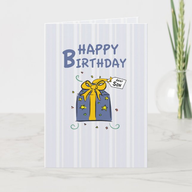 Son Birthday Kort (Framsida)