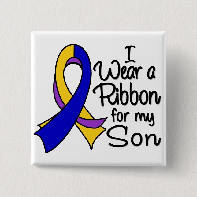 Son - Bladder Cancer Ribbon Knapp (Framsida)