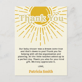 Son Boho Boy Shower Tack Vykort