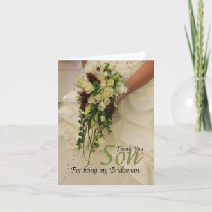 Son Bridesman tackar dig Tack Kort