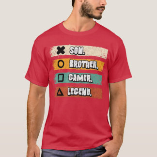 Son Bror Gamer Legend Roligt Video Spel Gaming M T Shirt