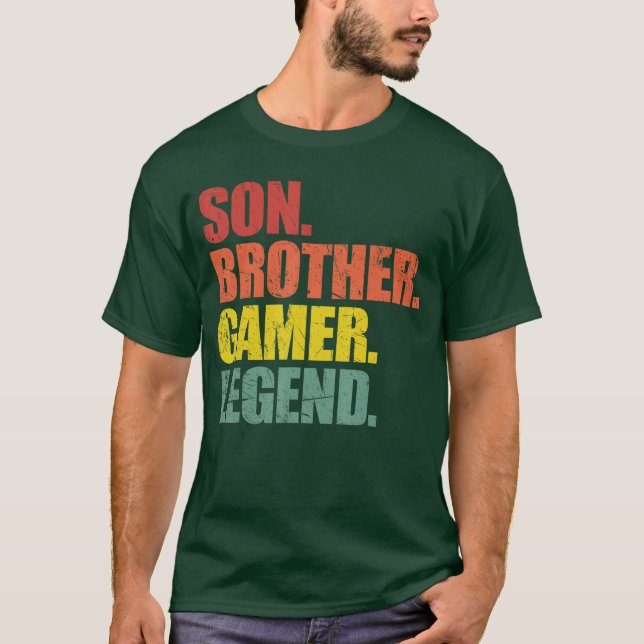 Son Brother Gamer Legend girl T Shirt (Framsida)