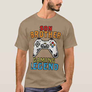 Son Brother Gaming Legend Gamer Gifts Foreen Boys  T Shirt