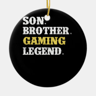 Son Brother Gaming Legend Gaming-julspel Julgransprydnad Keramik