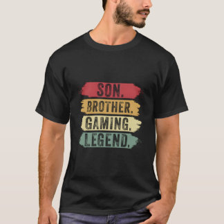 Son Brother Gaming Legend God jul Retro 70" T Shirt