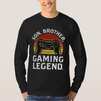 Son Brother Gaming Legend Teenage Boy Gaming T Shirt