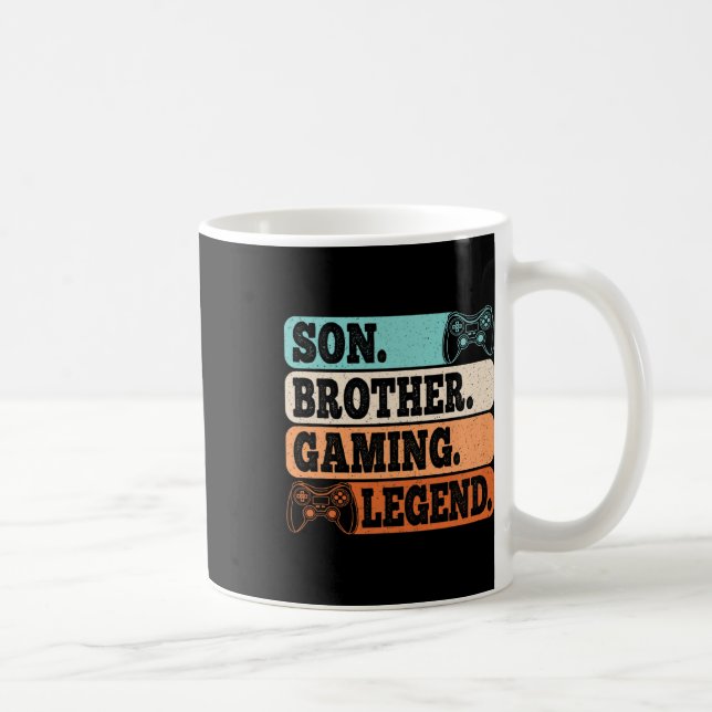 Son Brother Gaming Legend Video Gamer Retro Game  Kaffemugg (Höger)