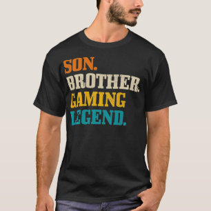 Son Brother Gaming Legend Vintage Retro Gamer Gift T Shirt