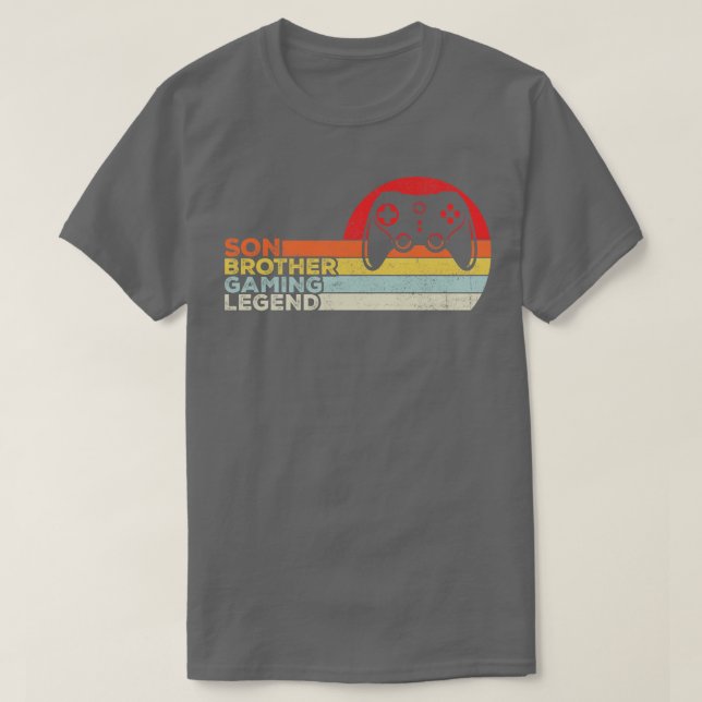 Son Brother GamingFunny speloffert Retro Gift T Shirt (Design framsida)