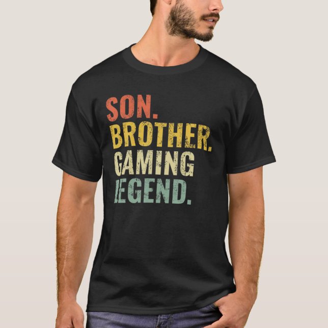 Son Brother Legend Video Gamer Gamer för spel med  T Shirt (Framsida)