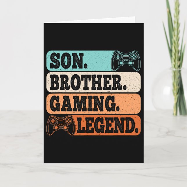 Son Brother Spelande Legend Video Spelare Retro Sp Kort (Framsida)