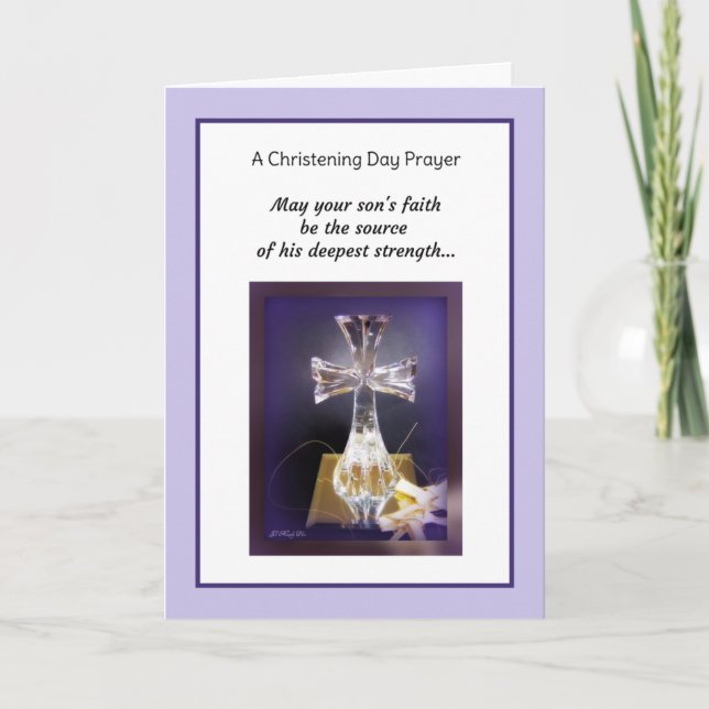 Son Christening Kort (Framsida)