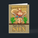 Son Cowboy Birthday Card - Rootin'Tootin'Birthda Kort<br><div class="desc">Son Cowboy Birthday Card - Rootin'Tootin'Birthday</div>
