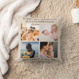 Son & Daughter Day – 4 Photo Family Love Pillow Kudde