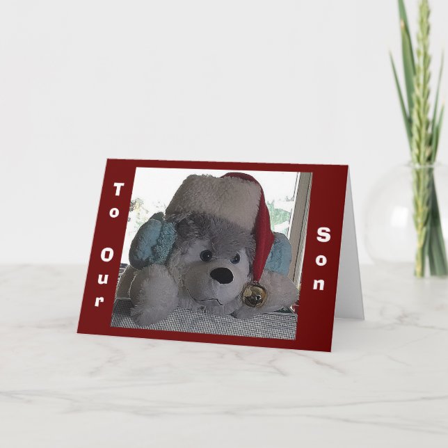 ***SON*** DENNA VALP I LYCKLIG SÄGER SPECIELLA KRI HELGKORT (Framsida)