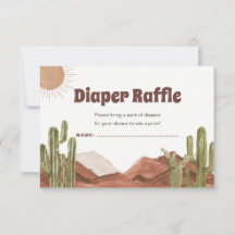 Son Desert Babyduschkort Diaper raffle card