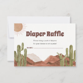 Son Desert Babyduschkort Diaper raffle card Inbjudningar