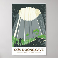 Son Doong Cave Vietnam Travel Art Vintage
