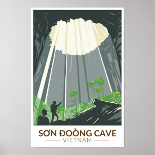Son Doong grotta Vietnam Resa Konst Vintage Poster