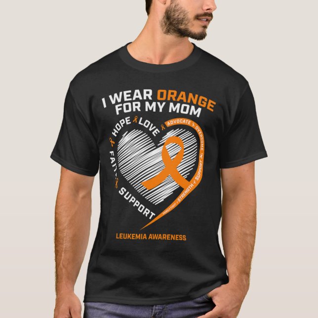Son Dotter Gifts Leukemia Awareness Mamma Leukemi T Shirt (Framsida)
