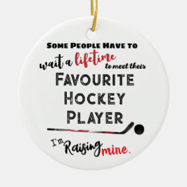 son/dotter hockey-ornament julgransprydnad keramik