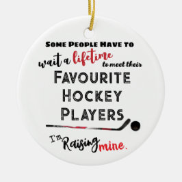 son/dotter hockey-ornament julgransprydnad keramik