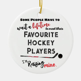 son/dotter hockey-ornament julgransprydnad keramik