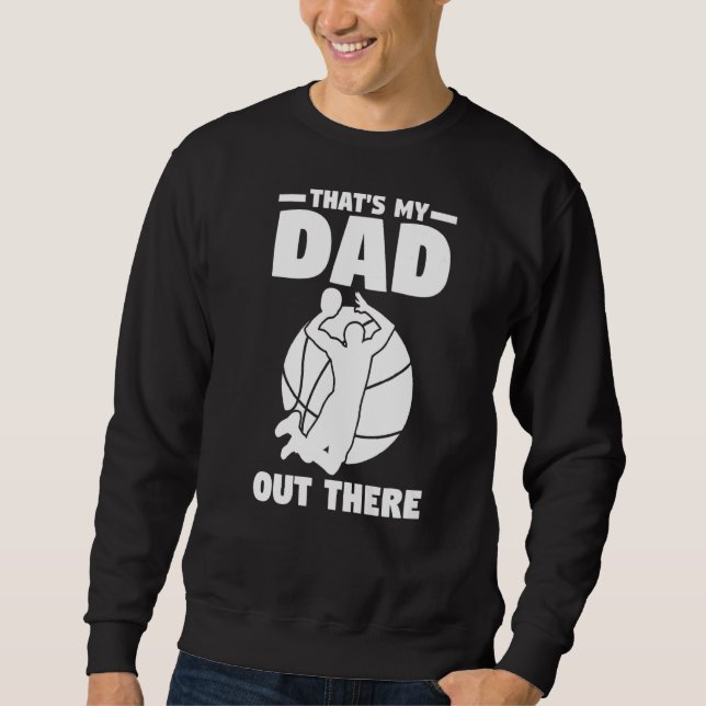 Son Dotter Pappa Far Basketball Lång Ärmad Tröja (Framsida)