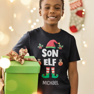 Son Elf-familjens matchande julomsutrustning i nam T Shirt