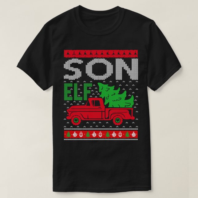 Son Elf ful christmas sweater T Shirt (Design framsida)