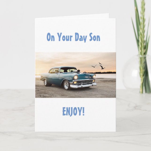 SON ENJOY, RELAX OCH VET ATT DU ÄR ÄLSKAD BIRTHDAY KORT (Framsida)