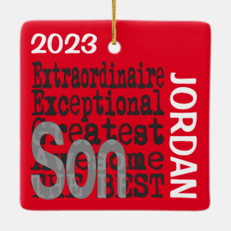 Son Extraordinaire-ANPASSNINGSBAR Julgransprydnad Keramik