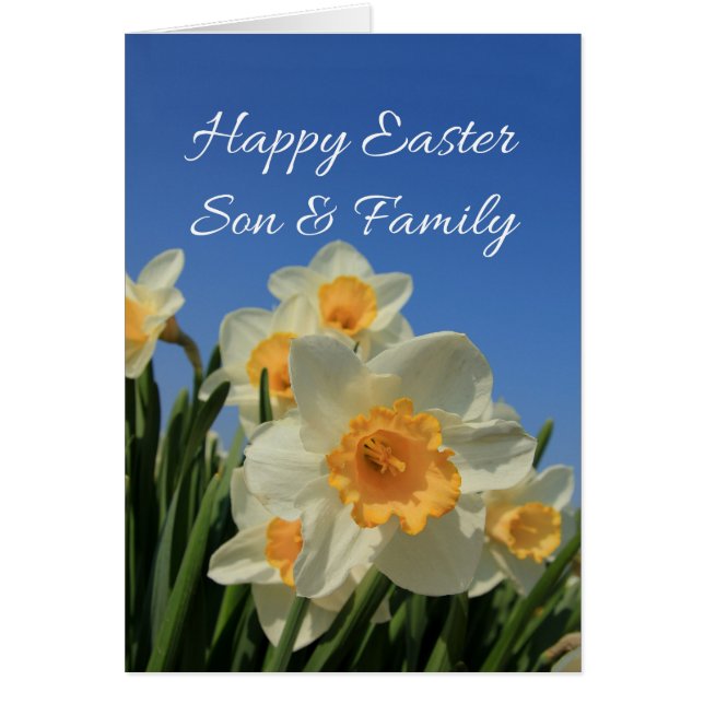 Son & Family Glad påsk Hälsningskort (Framsidan)