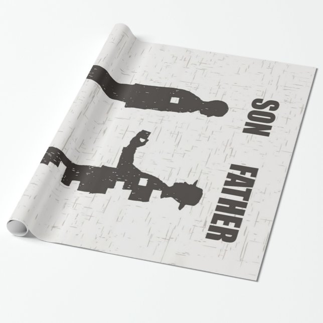 Son Far | Gått till Far från Son, Bästa Pappa Presentpapper (Utrullad)