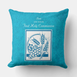 Son, första gemenskap, vete, druvor blå kudde