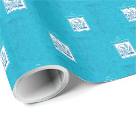 Son, första gemenskap, vete, druvor blå presentpapper