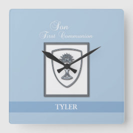 Son, första kommunfullmäktige Silver Chalice Fyrkantig Klocka