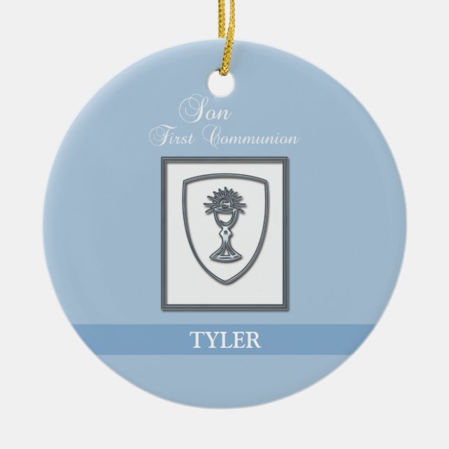 Son, första kommunfullmäktige Silver Chalice Julgransprydnad Keramik (Framsidan)