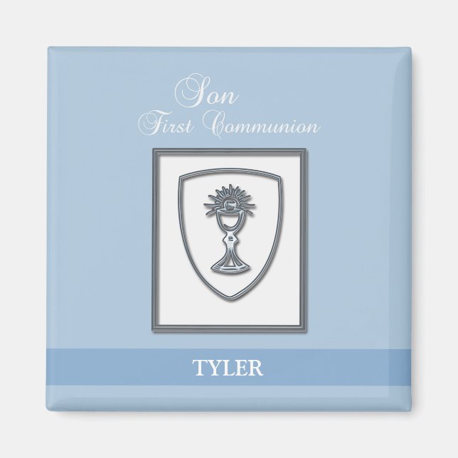 Son, första kommunfullmäktige Silver Chalice Magnet (Framsidan)