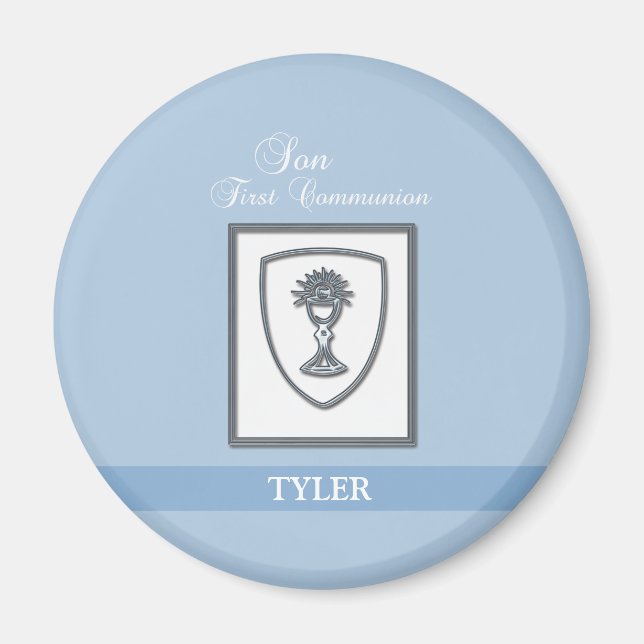 Son, första kommunfullmäktige Silver Chalice Magnet (Framsidan)