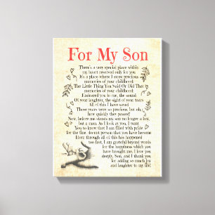 Son Gift För min son Tack för att ha lagt till s Canvastryck