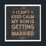 Son Gifta sig Bachelorette Bröllopsfest Pappersservett<br><div class="desc">1</div>