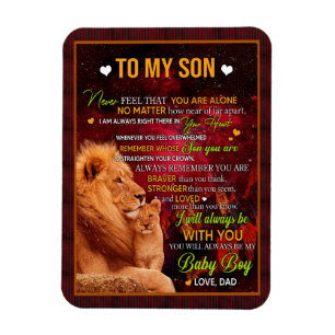 Son Gifts Brev till min son Kärlek från Pappa Magnet