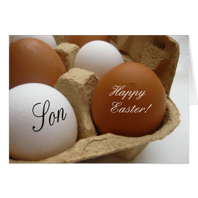 Son Glad påsk Hälsningskort (Framsidan Horizontal)