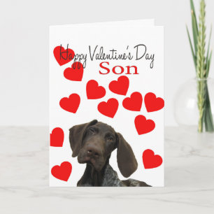 Son Glossy Grizzly Valentine Puppy Kärlek Helgkort