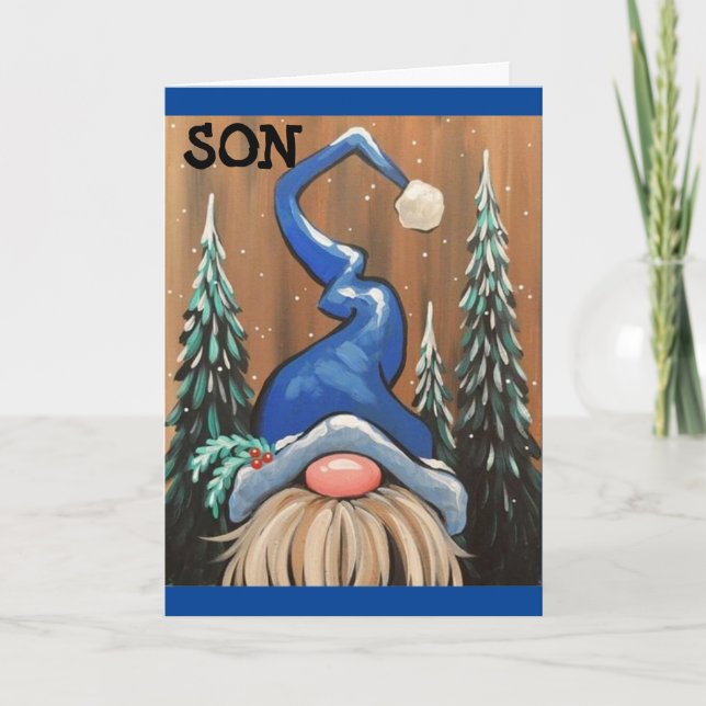 *SON* GNOME SPRIDER "CHRISTMAS CHEER" HELGKORT (Framsida)